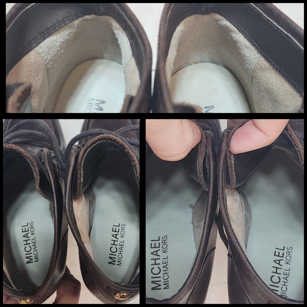 Dark Academia Whimsigoth Brown Leather Moc Toe Wedge Boots 6.5 90s Minimalist - Picture 14 of 15